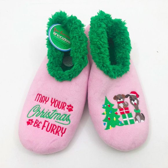 NWT Snoozies Women's Have Yourself a Bloodymary Christmas Slippers Medium 7/8 - Picture 1 of 6
